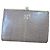 Autre Marque Vintage Beige Lizard Leather Monogram Wallet