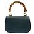 Borsa Gucci Bamboo in pelle verde - vista 2
