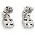 David Yurman Chiclet Ohrringe aus Sterlingsilber mit Topas und Diamant - Ansicht 2