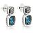 David Yurman Chiclet Ohrringe aus Sterlingsilber mit Topas und Diamant - Ansicht 3