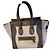 Céline Celine Luggage Nano Handtasche aus bicolor Leder Braun Beige