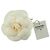 Timeless Chanel Spilla Camelia in tessuto di seta bianco vintage - vista 3