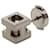 Hermès Silver Palladium Plated and Enamel Cage D H Push Back Earrings  - view 3