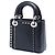 Lady Dior in agnello nero con borchie, cristalli e perle - vista 2