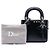 Lady Dior in agnello nero con borchie, cristalli e perle - vista 7