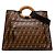 Borsa Fendi Marrone Large Zucca Embossed Leather Runaway Shopper Satchel