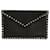 Valentino Garavani Clutch Envelope Rockstud Negro  - vista 2