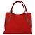 Borsa Tote a Spalla Gucci GG Canvas Rossa Rosso - vista 2