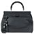 Borsa a mano Gucci Bamboo in pelle nera Nero