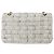 2.55 Chanel Borsa a Spalla Classic Medium in Tweed Bianco - vista 3