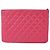 Chanel Classic New Medium Clutch aus Lammleder Pink - Ansicht 4