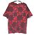 Autre Marque Dries Van Noten Strickpullover mit Kurzarm und Rosenmuster Rot