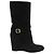 Autre Marque Pellico Wildleder-Short-Boots Schwarz - Ansicht 3