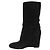 Autre Marque Pellico Wildleder-Short-Boots Schwarz - Ansicht 4