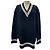 Burberry V-Ausschnitt Wollstrickpullover Schwarz