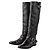 Autre Marque Botas largas de cuero Brenta Negro