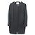 Autre Marque Abrigo de longitud media sin cuello Deuxieme Classe Negro