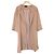 Autre Marque Chaqueta larga de tejido doble Noble Estel Beige Naranja