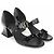 Chanel Lackleder Riemchensandalen Schwarz