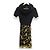 Autre Marque LEONARD Strickkleid mit Kettenprint Schwarz