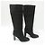 Tod's Gommini Wildleder-Stiefel | Lang Schwarz - Ansicht 3