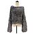 Autre Marque Kurzer Shaggy-Lamé-Strickpullover COLUMN PERMANENT Silber