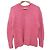 Autre Marque ESTNATION Mix Curve Sleeve V Neck Strickpullover Pink