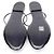 Saint Laurent Sandali Cassandra in Pelle Metallizzata Grigio antracite - vista 6