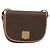 Céline Celine Vintage Macadam Canvas and Leather Marrone