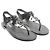 Sandali Chanel in pelle con logo CC Grigio antracite