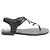 Sandali Chanel in pelle con logo CC Grigio antracite - vista 2