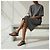 Sandali Chanel in pelle con logo CC Grigio antracite - vista 4