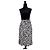 Falda Yves Saint Laurent Rive Gauche Estampado Botánico 1980 Negro Blanco