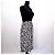 Falda Yves Saint Laurent Rive Gauche Estampado Botánico 1980 Negro Blanco - vista 4