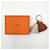 Hermès Porte-clés Carmen Uno-Dos Cuir Milo Gold/Craie Blanc Doré Blanc cassé Marron clair  - vue 6