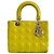 Dior Lady Dior Medium Borsa a Mano - Pelle Giallo Anice Verde chiaro