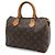 Borsa Louis Vuitton Monogram Speedy 25 Marrone - vista 3
