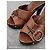 Gucci Sandali con Tacco in Pelle Marrone - vista 7