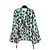 Autre Marque La Double J Bunte Seidentwill-Bluse mit Ascot-Rüschen Mehrfarben