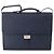 LOEWE Anagram Business Bag Leather 2way Navy Silver Auth bs34926 Argento Blu navy - vista 13