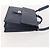 LOEWE Anagram Business Bag Leather 2way Navy Silver Auth bs34926 Argento Blu navy - vista 3