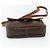 Céline CELINE Macadam Canvas Schultertasche PVC Leder Braun Gold Auth ka4327 Golden - Ansicht 9