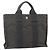 Hermès HERMES Her Line Tote PM Tragetasche Canvas Grau Silber Auth 179728A Braun
