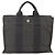 Hermès HERMES Her Line Tote PM Tragetasche Canvas Grau Silber Auth 179728A Braun - Ansicht 3