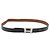 Hermès Cintura HERMES Constance Mini in pelle 39.4" Nera Autentica 176406 Nero