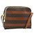 Céline Borsa a tracolla CELINE Macadam Canvas PVC Pelle Marrone Oro Auth ka4342 D'oro