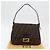 FENDI Zucca Canvas Mamma Baguette Borsa a Spalla Nero Marrone Auth 179388SAV - vista 26
