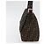 FENDI Zucca Canvas Mamma Baguette Borsa a Spalla Nero Marrone Auth 179388SAV - vista 4