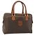 Céline Borsa CELINE Macadam Canvas PVC Pelle Marrone Oro Auth 179568 D'oro