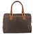 Céline Borsa CELINE Macadam Canvas PVC Pelle Marrone Oro Auth 179568 D'oro - vista 3